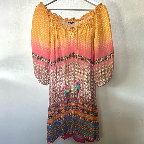 Beautiful Tanvi Kedia Printed Boho Dress XS - Picture 3 of 10